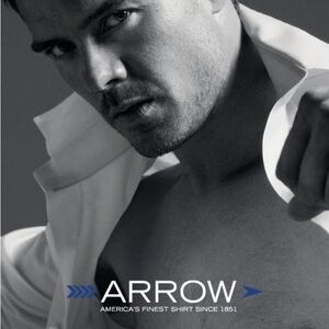 Arrow 1851 Poplin Wrinkle Free Dress Shirt, M